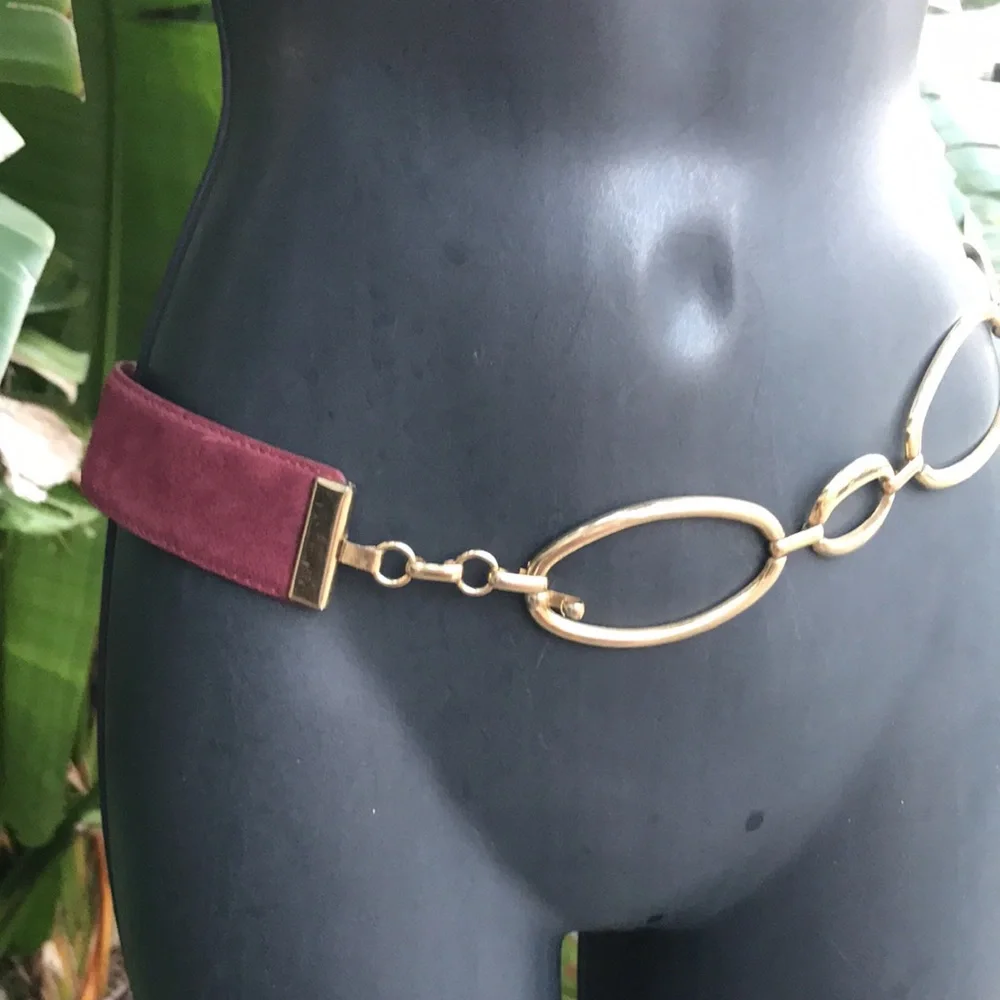 Suede and chain belt - Picture 3 of 8
